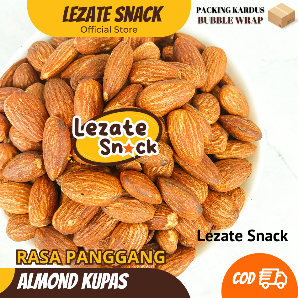 

Kacang Almond Panggang Siap Makan 100GR Murah Renyah / Kacang Almon Kupas Roasted Panggang Oven Utuh Premium