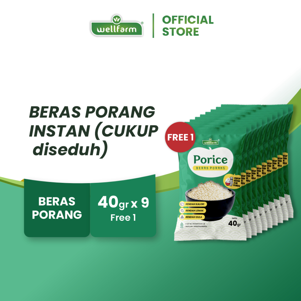 

candygurll Porice Beras Porang Sachet, Beras Instan Sehat Untuk Diet & Diabetes - Spesial Bundle