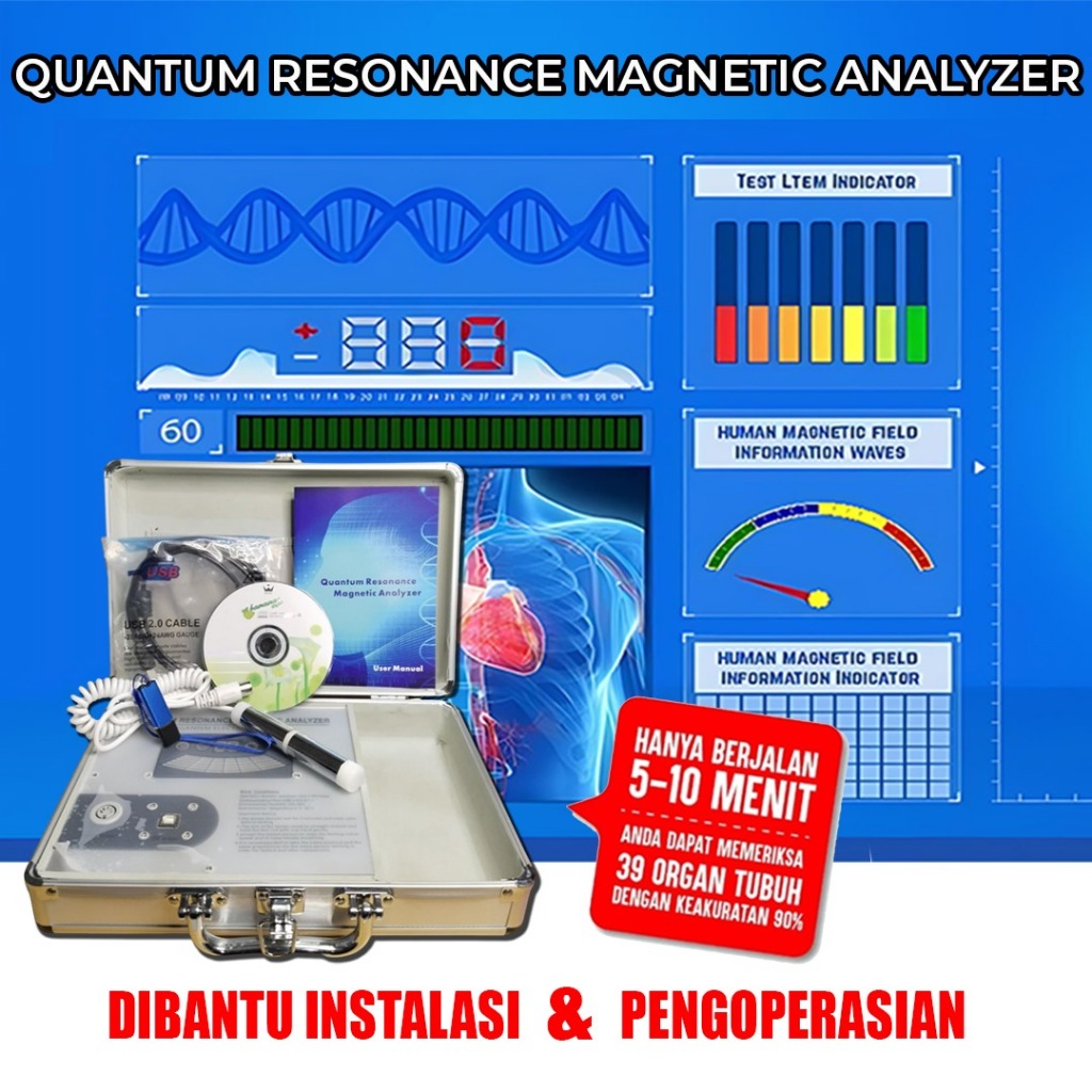 READY STOK QRMA QUANTUM RESONANCE MAGNETIC ANALYZER ALAT ANALISA KESEHATAN BERBAHASA INDONESIA VERSI