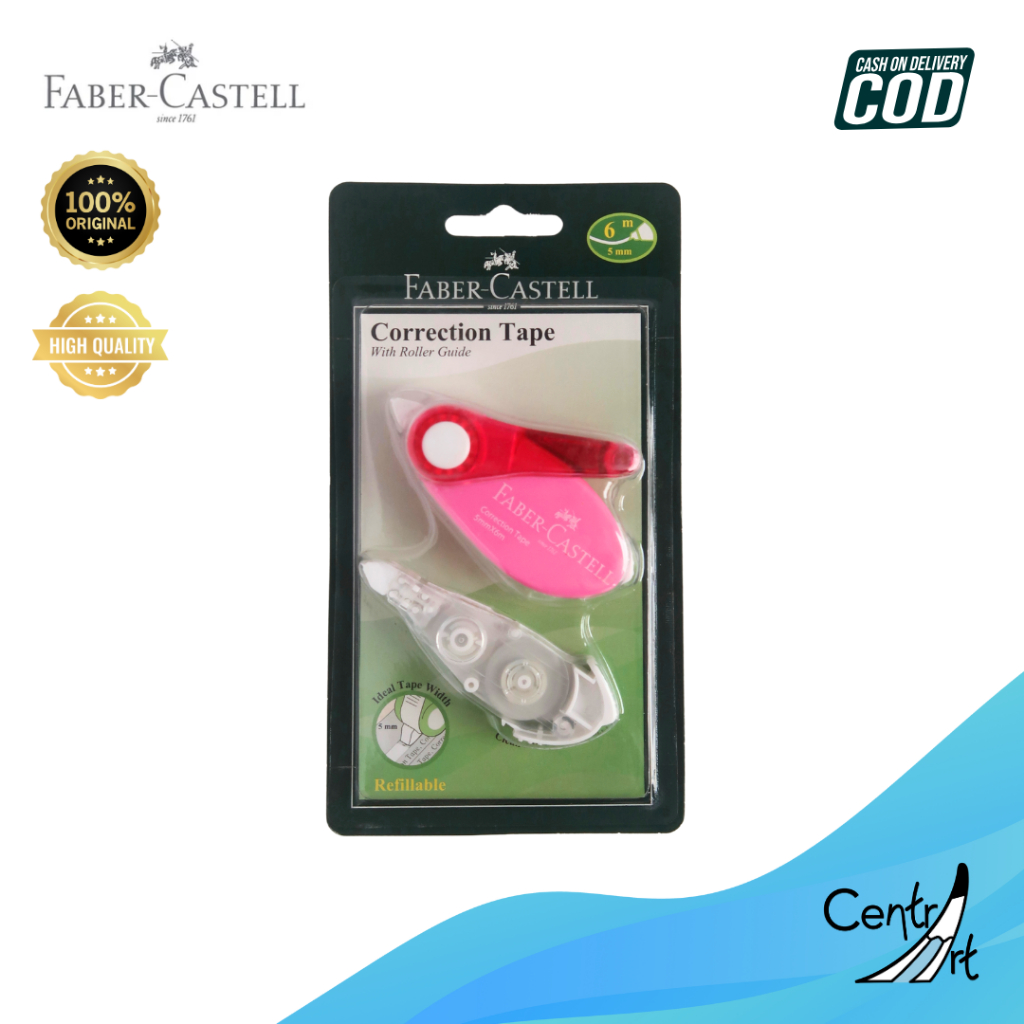 

Faber Castell Correction Tape with Roller guide | Penghapus Tipe X