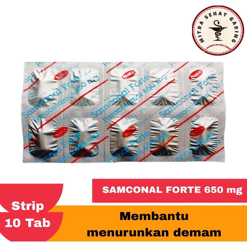 Samconal Forte 650 / Strip 10 Kaplet - Obat Panas Demam & Pereda Nyeri Dewasa