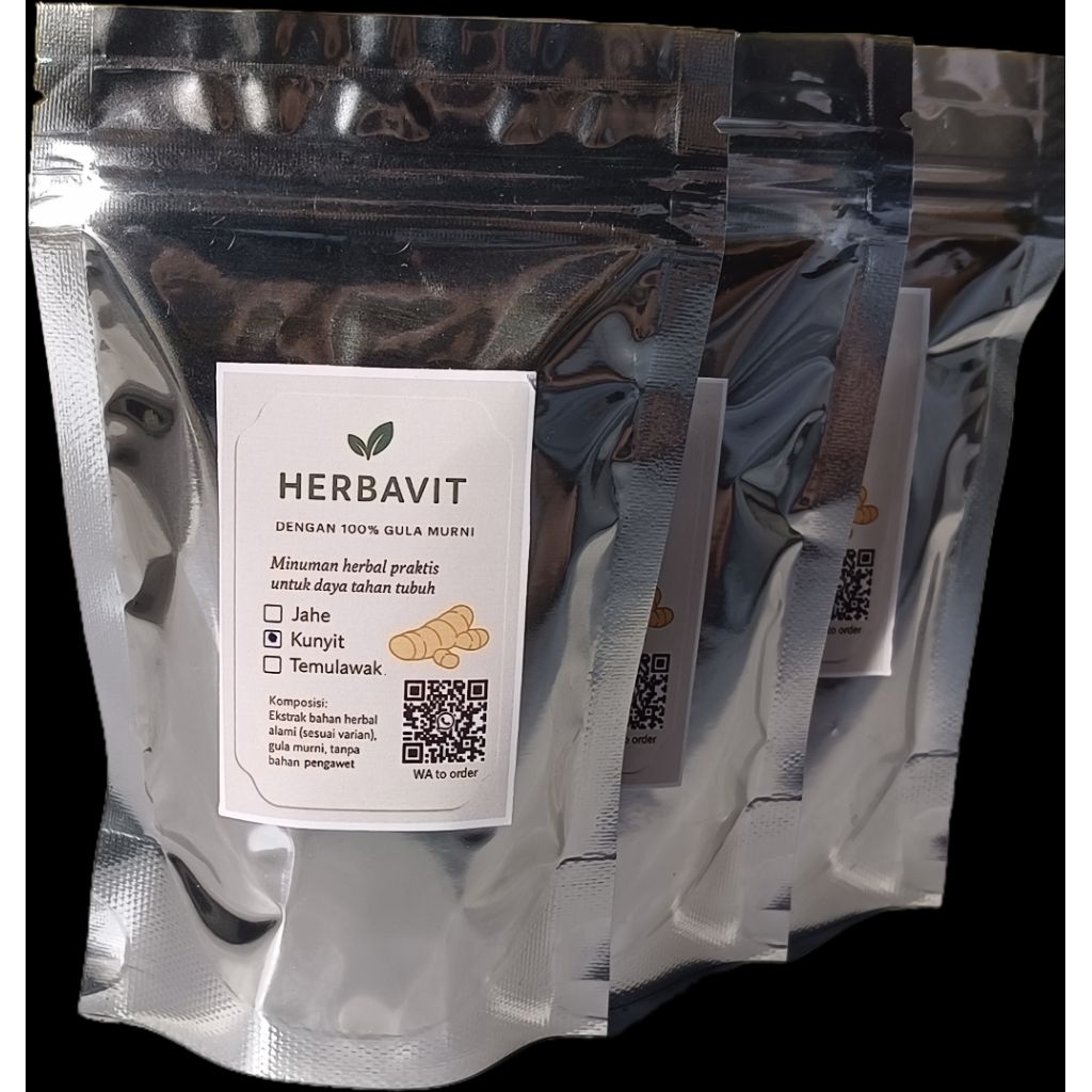 

|Bundling 3 Pouch| Paket serbuk jahe, kunyit, temulawak| Serbuk minuman instan 100 GR