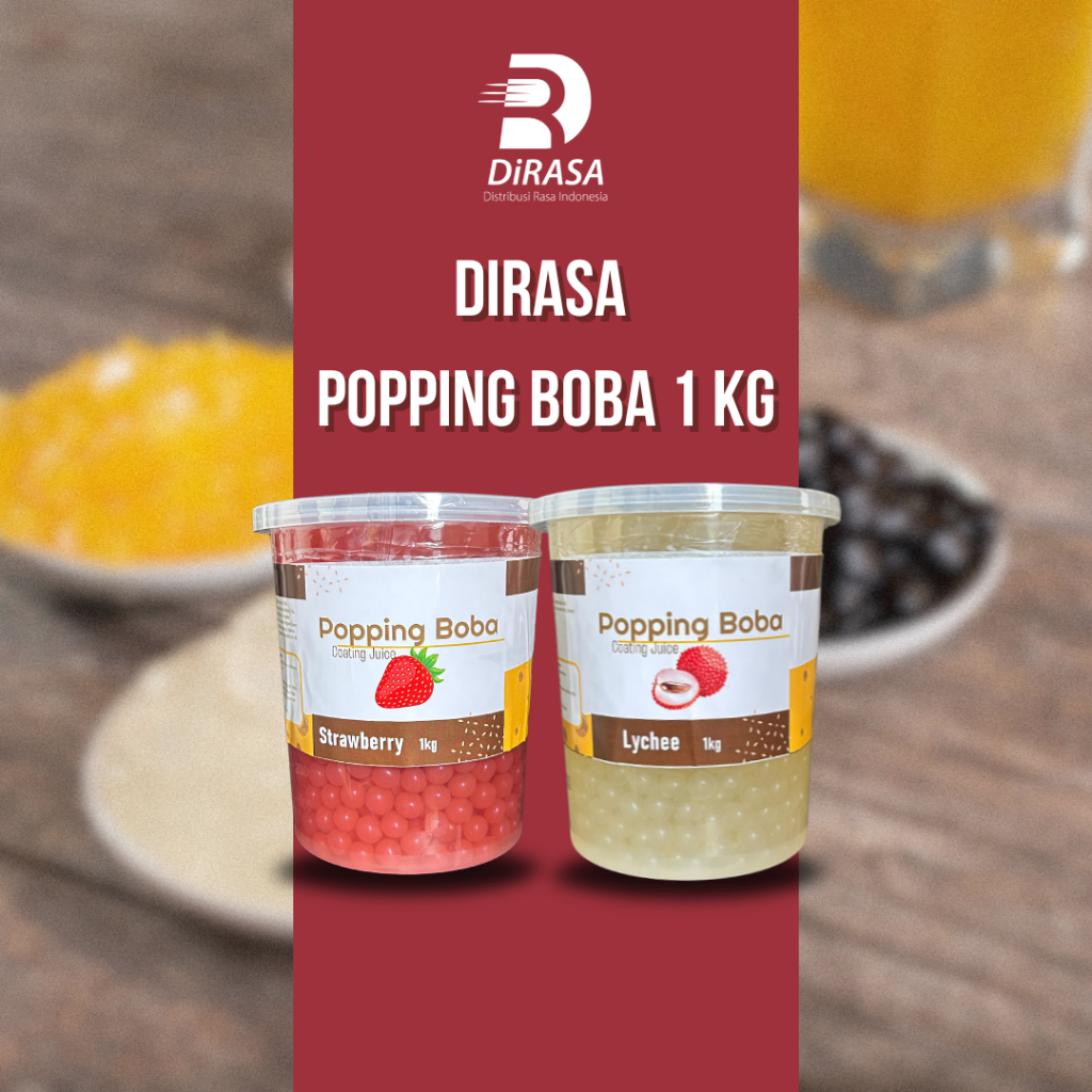 

DiRASA Popping Boba Semua Rasa/All Variant 1 KG Untuk Bisnis HORECA/Barista/Bartender/Mixologist