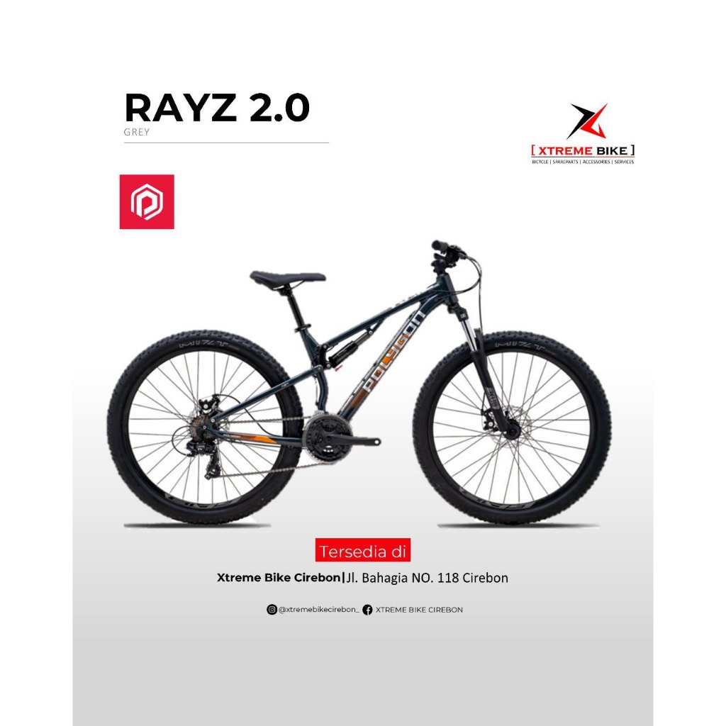 Sepeda MTB 27.5" Polygon Rayz 2 - Sepeda Gunung - Full Susp
