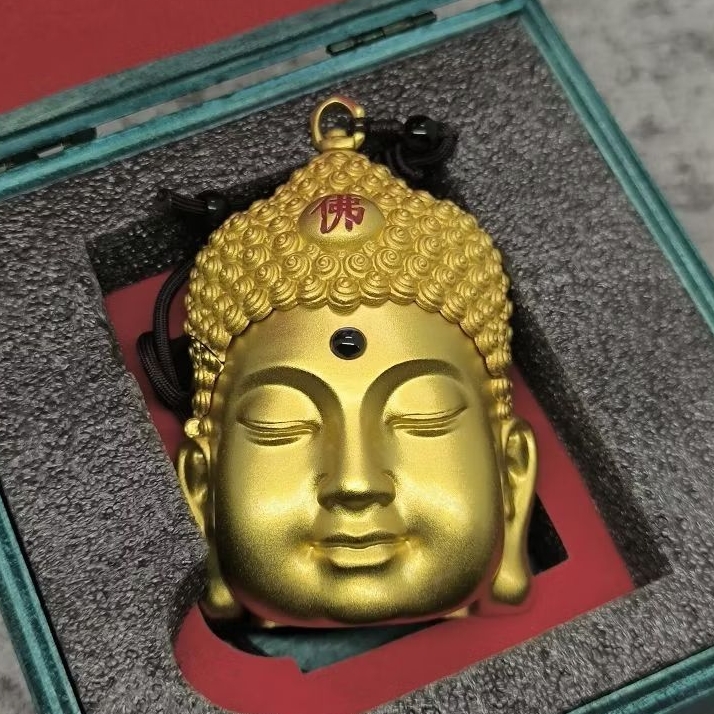Zippo Buddha Head Gold set Necklace Original