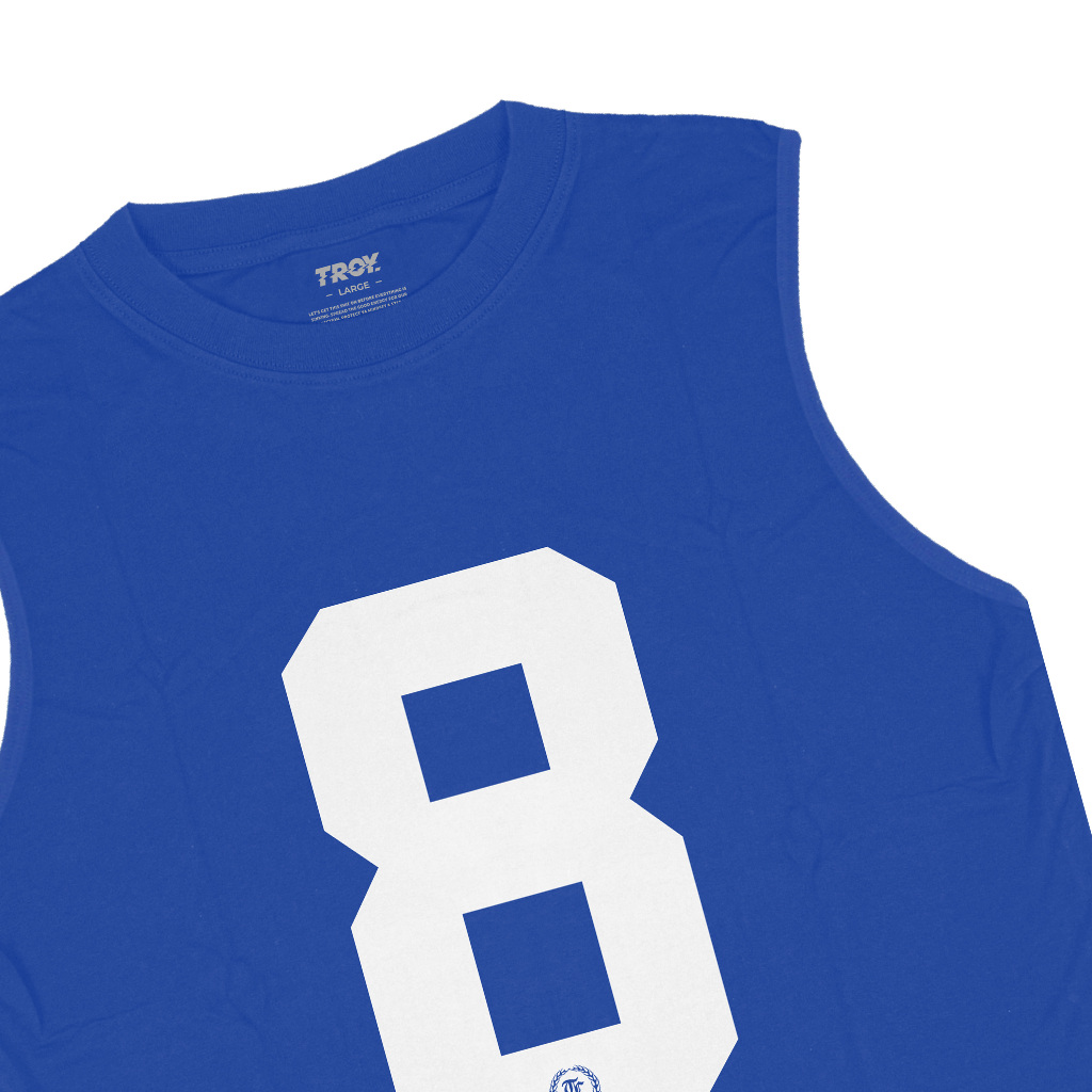 Troy Company Singlet Sleeveless Tshirt Royal Blue Big Eight - Kaos Tanpa Lengan Biru Benhur TS 3172