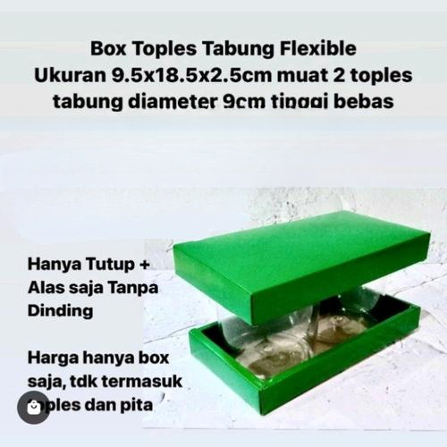 

Box Toples Tabung Ukuran 9.5x18.5x2.5cm Box Hampers Parcel Muat Toples Tabung Diameter 9cm