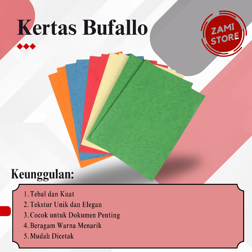 

Buffalo Paper Premium Kertas Kulit Kerbau A4 Tebal untuk Cover Dokumen