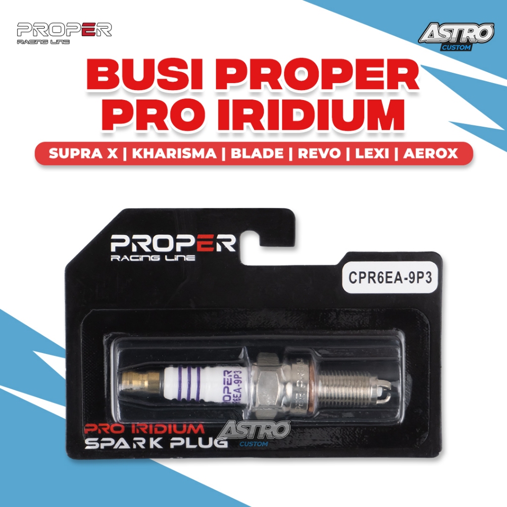 Busi Proper Kharisma Supra Scoopy Revo Kirana Thuner Spark Plug Pro Iridium Racing Line Racing