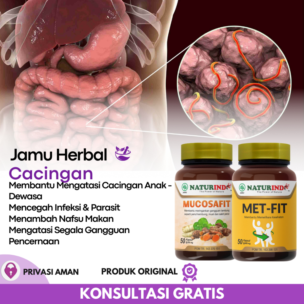 Obat Herbal Cacingan Solusi Alami untuk Parasit Usus Nafsu Makan Hilang dan Lemas  Mucosafit Metfit 