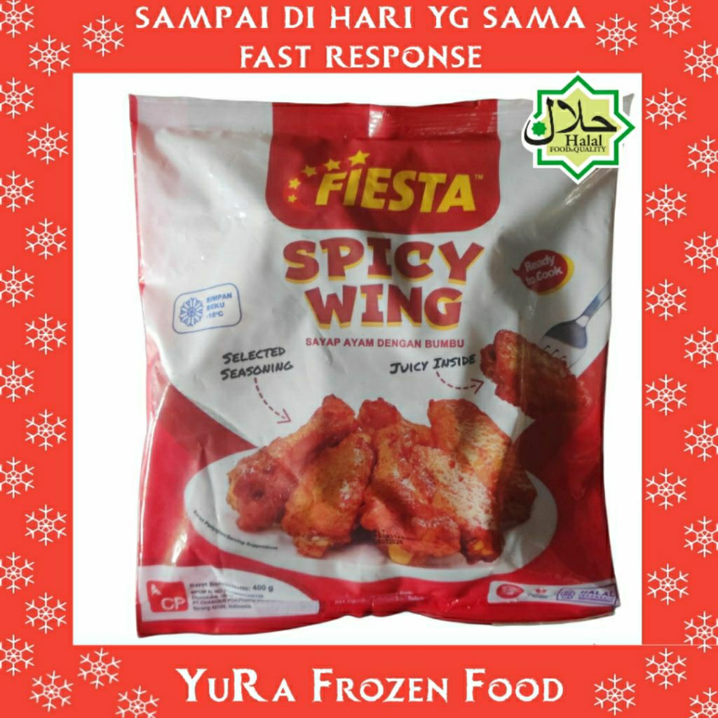 

FIESTA Spicy Wing 500gr Sayap Ayam Bumbu Makanan Halal Enak Yura Frozen Food Murah
