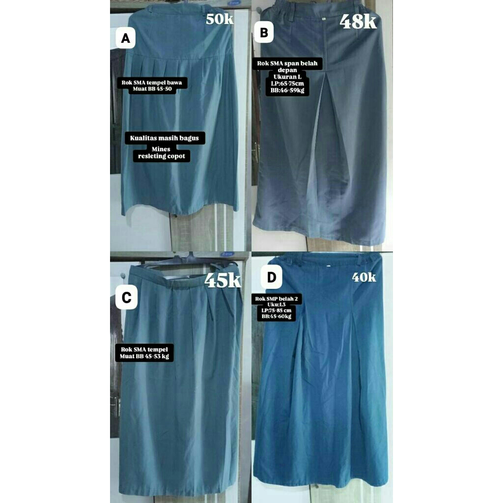 preloved rok sekolah/sepatu