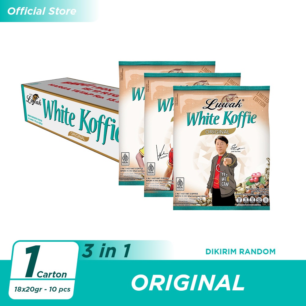 

Kopi Luwak White Koffie Original Bag 18x20gr - 10 Pcs [Carton]