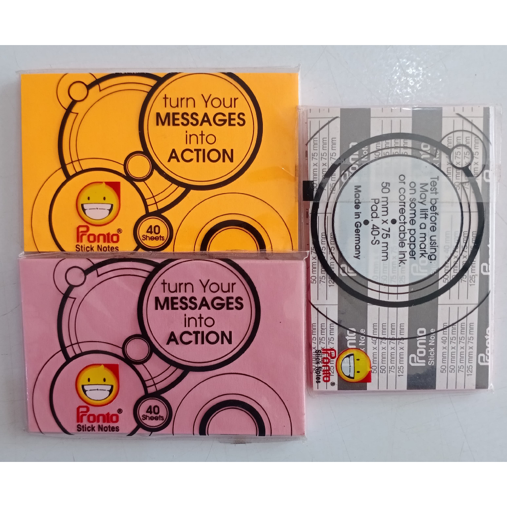

Pronto Sticknotes Fluorescent isi 40 sheets (75 x 75 mm)