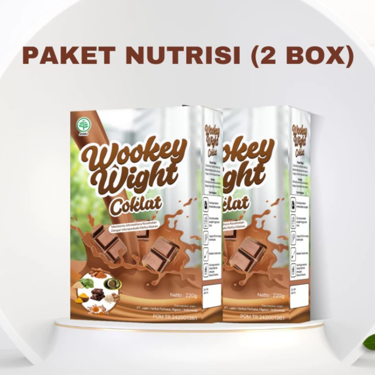 

2 BOX LEBIH MURAH!!! Wookey Weight - Susu Penambah Berat Badan Rasa Coklat Chocolate 2 Paket