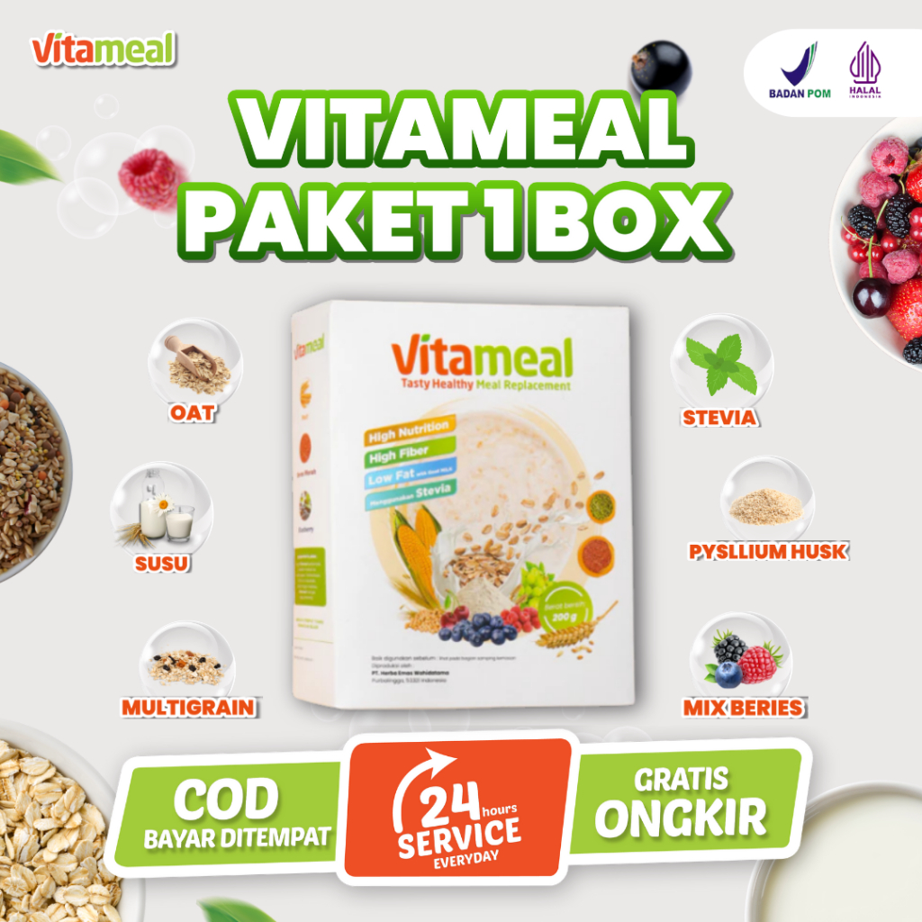 

[AMPUH] VITAMEAL Sereal Hipertensi Multigrain Bantu Menurunkan Darah Tinggi Menormalkan Hipertensi Mencegah Hipertensi dan Kolesterol Dengan Alami Tanpa Efek Samping Diet Menurunkan Berat Badan VITAMIL HERBAL