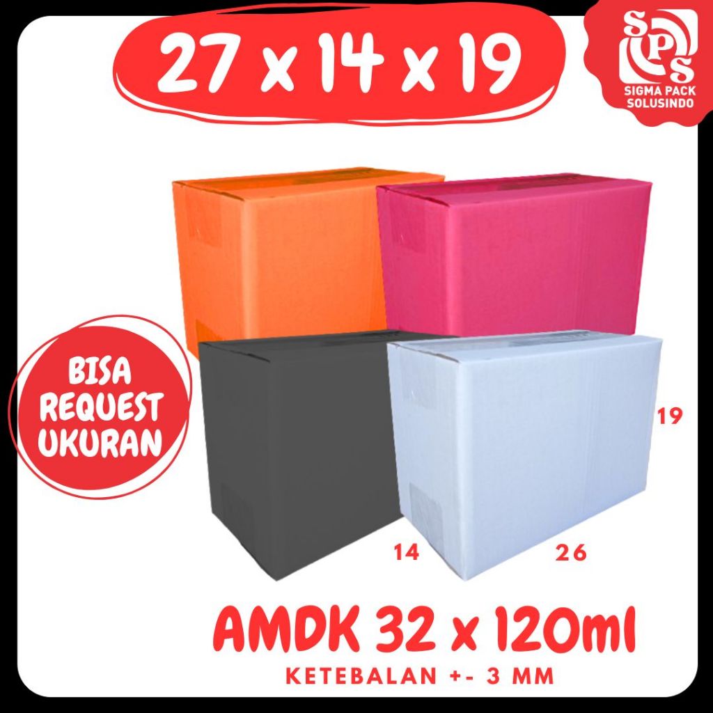 

kardus amdk 27x14x19 isi 32 gelas 120ml Kardus Packing minuman Polos hampers box zigma shop