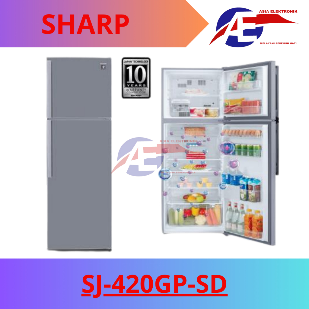 Kulkas Sharp SJ-420GP-SD | 2 Pintu