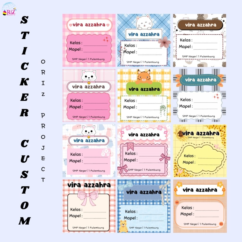 

[ISI 24] STICKER NAMA CUSTOM - STIKER LABEL NAMA ANAK SEKOLAH