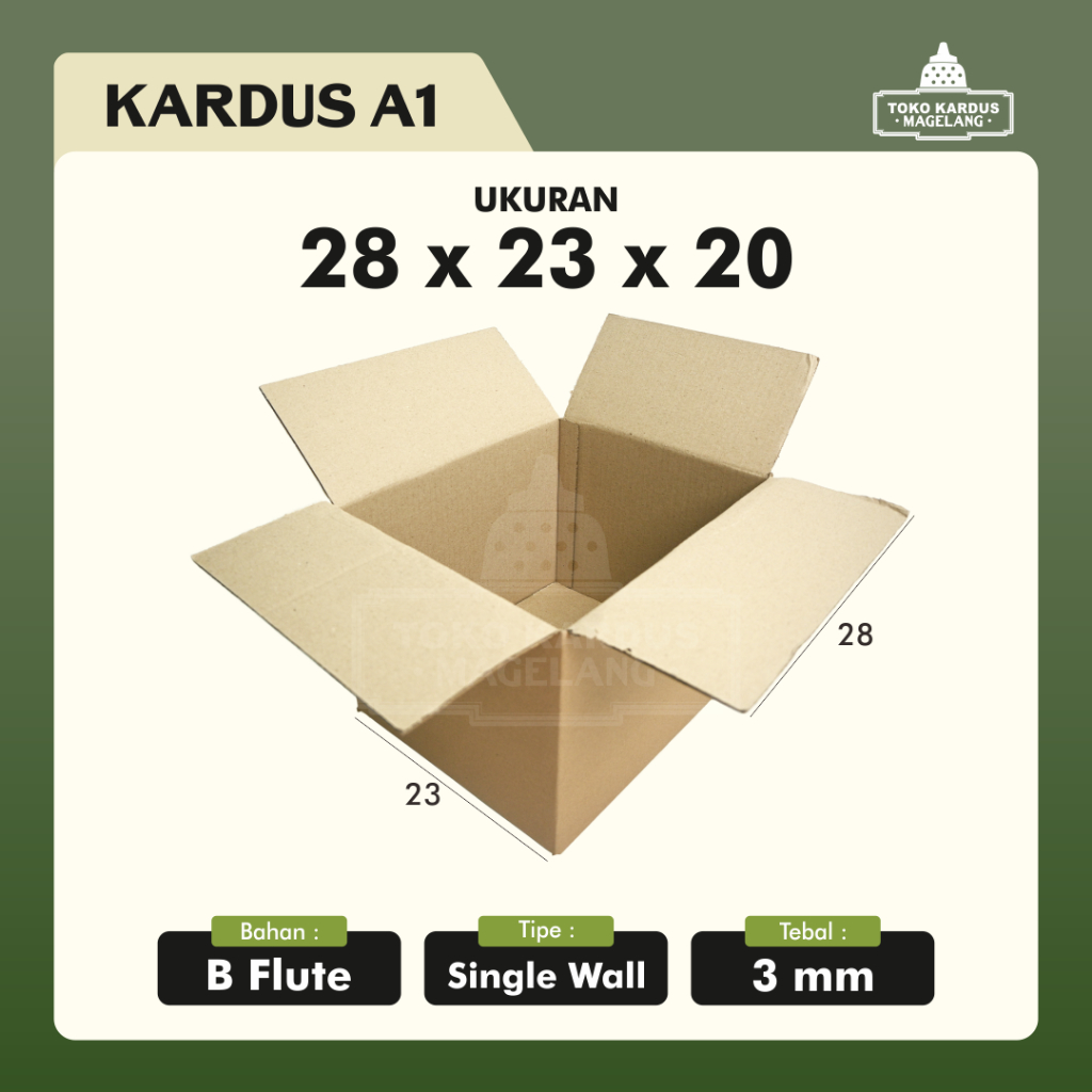 

KARDUS/BOX/KARTON/KOTAK/DUS PACKING/KEMASAN/POLOS/MURAH/Uk 28 x 23 x 20cm