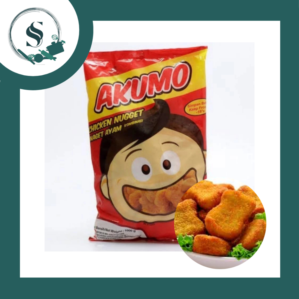 

(SM) AKUMO CHICKEN NUGGET 1KG | Frozen Food Nugget Ayam Akumo