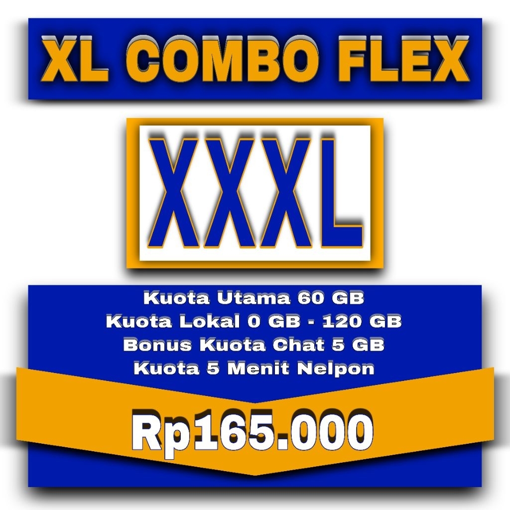 PAKET DATA XL COMBO FLEX S M L XL XXL XXXL PROMO TERMURAH