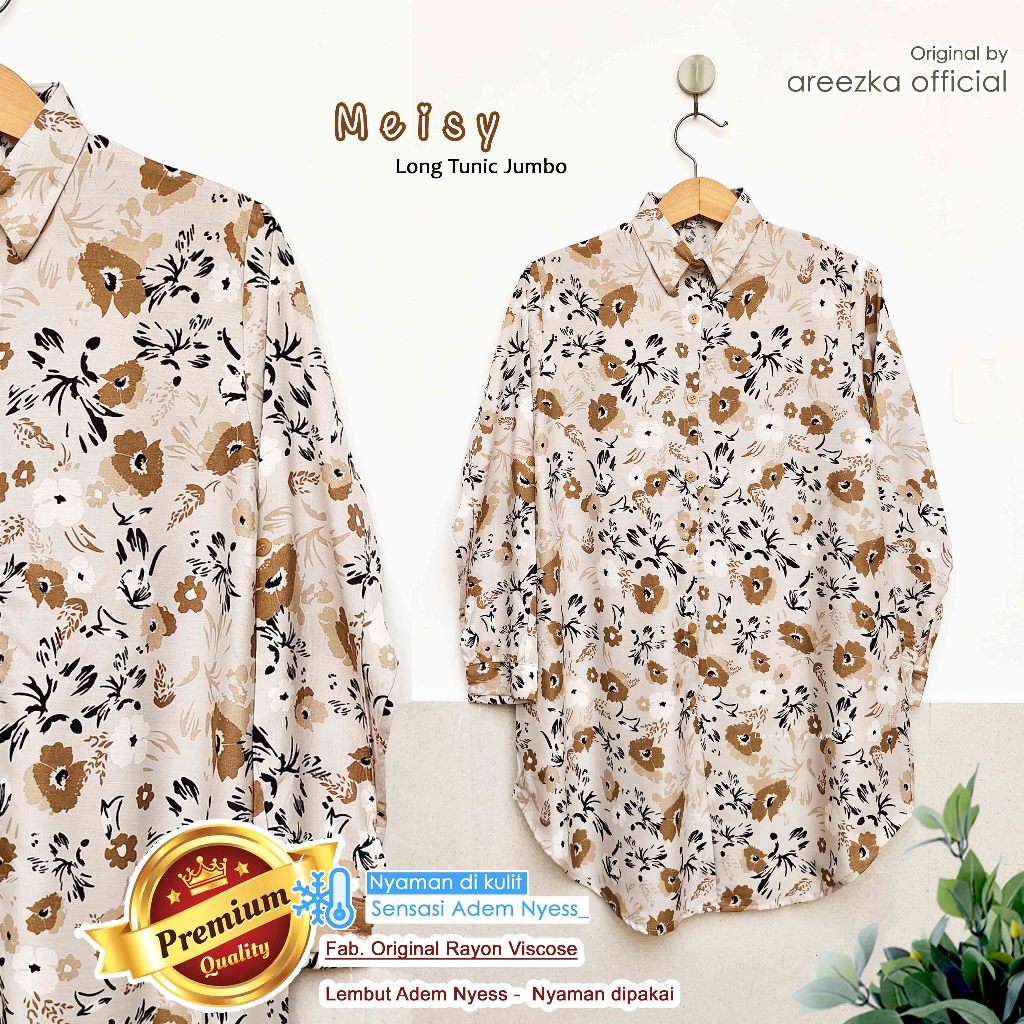 XL Tunik Jumbo BUSUI Rayon Motif Kekinian Hits LD 110 120