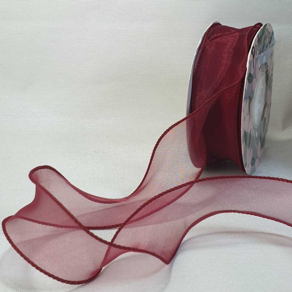 

1 YARD (90 CM) - RIBBON KOREA FISHTAIL / PITA ORGANZA NECI / FISHTAIL WAVE / PITA TRANSPARAN GELOMBANG