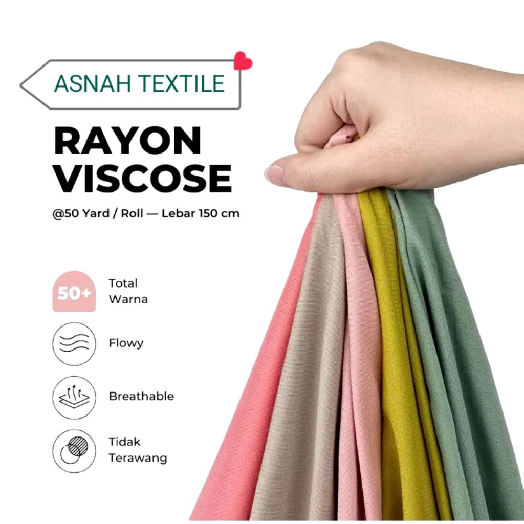 Kain Rayon Polos Premium