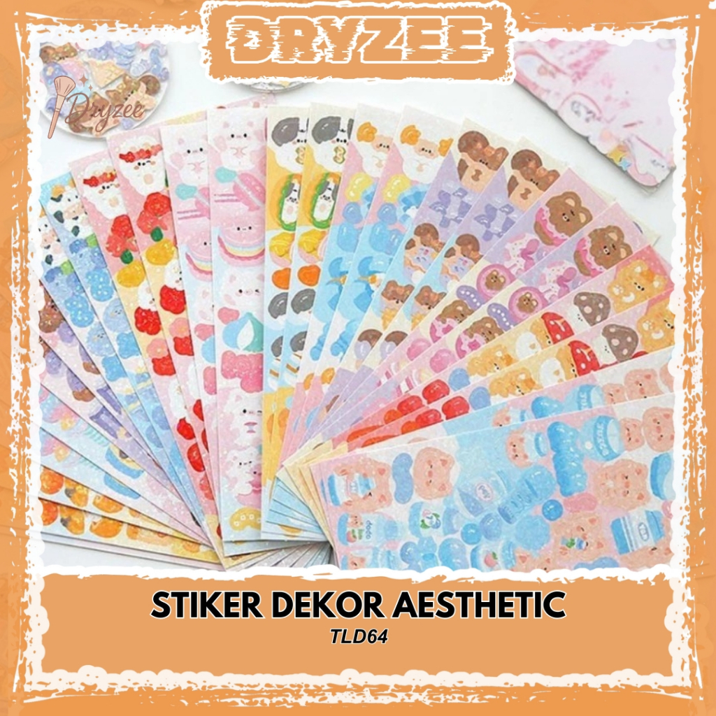 

Stiker Dekor DIY Stiker Lucu Jurnaling Photocard Kpop Gantungan Kunci / Casing Hp Aesthetic TLD64