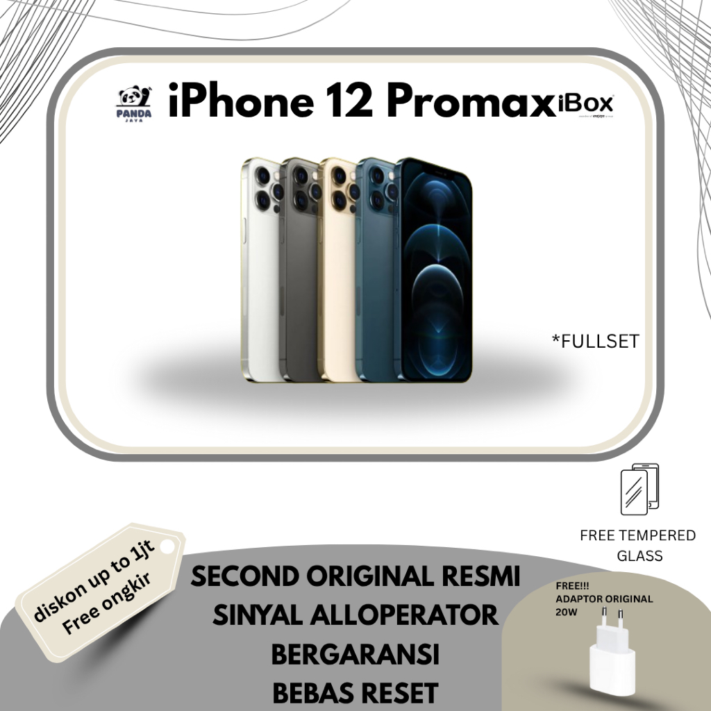IP 12 Pro Max Second Garansi Resmi Indonesia Original | 128GB | 256GB | 512GB