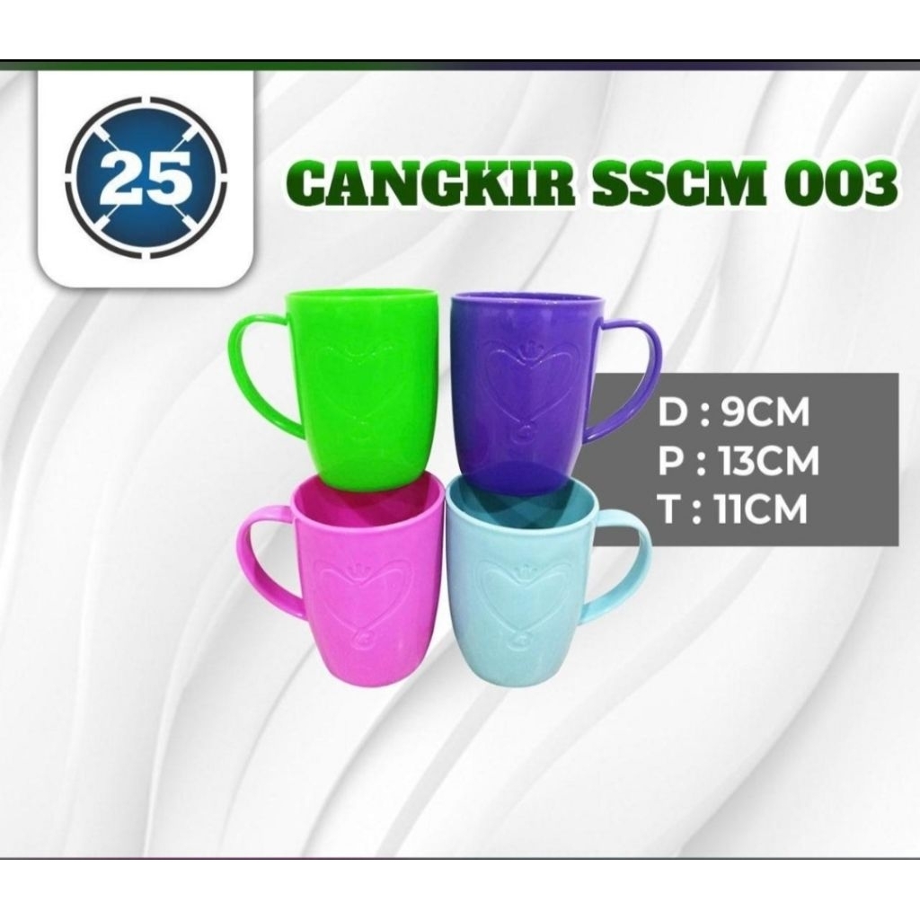 Cangkir Plastik Warna-warni / Gelas Plastik Minum / Cup Plastik