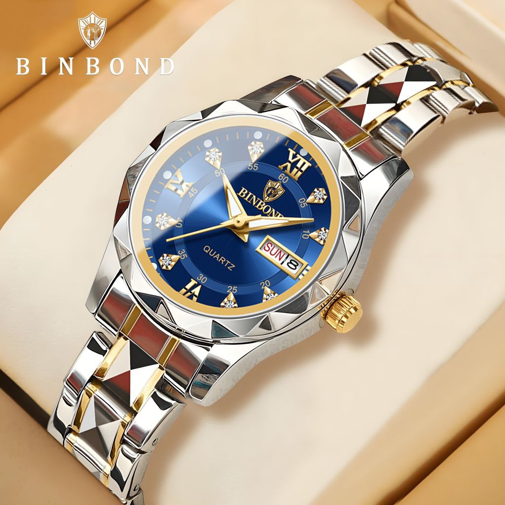 BINBOND Jam Tangan Wanita Original 100% Stainless Steel Anti Air Luxury Elegant Fashion Woman Watch