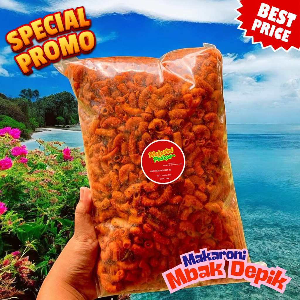 

Makaroni Ekstra Pedas Isi 250gr – Nikmatnya Nggak Main-main!