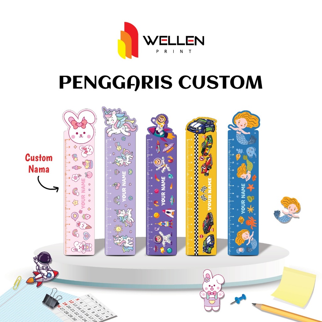 

WELLEN PRINT – Cetak Penggaris Akrilik Custom / Print Acrylic Ruler Character Souvenir Ulang Tahun / Gift Stationary Perlengkapan Sekolah Anak