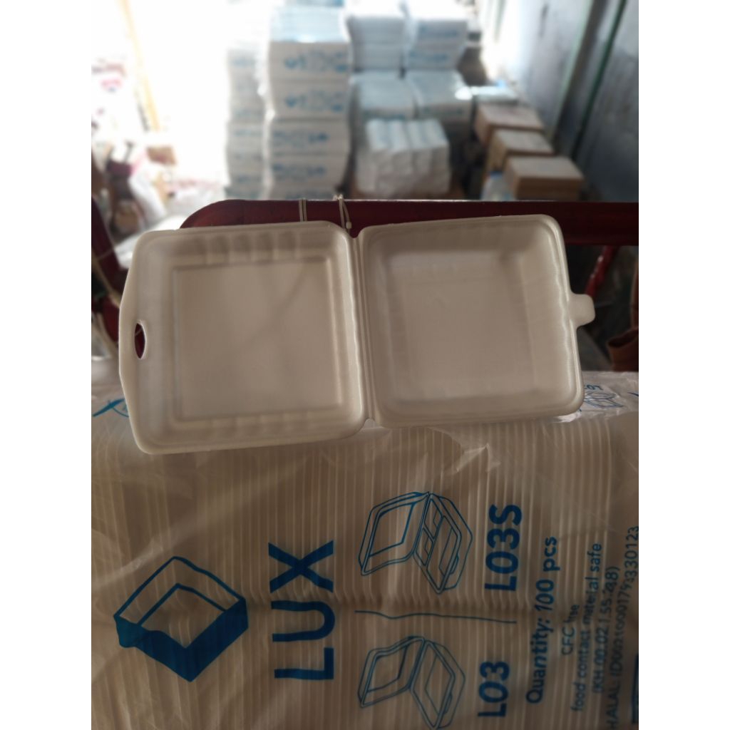 FOAM STEROFOAM MAKANAN -FOAM NASI AYAM GEPREK TEBAL ISI 100PCS