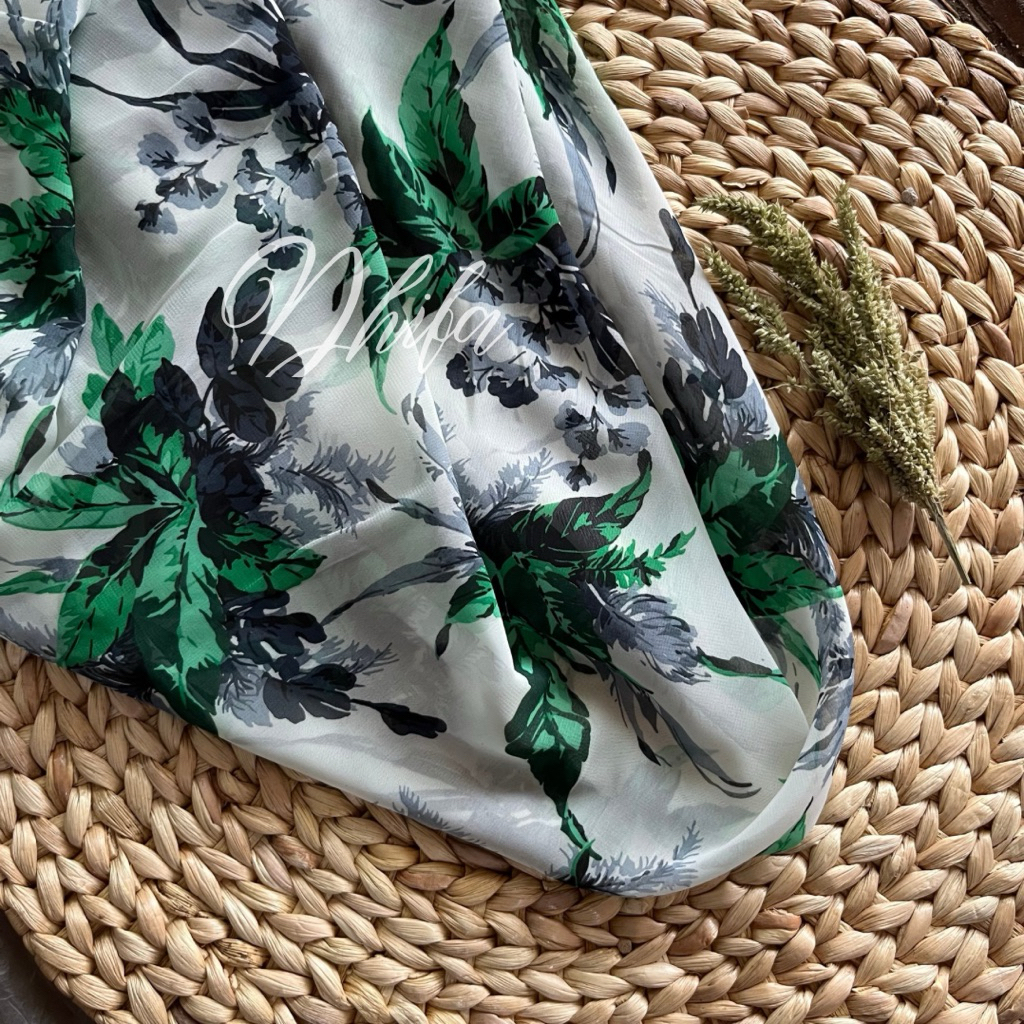 kain ceruti premium motif bunga / kain gamis motif bunga / kain sifon ceruti motif