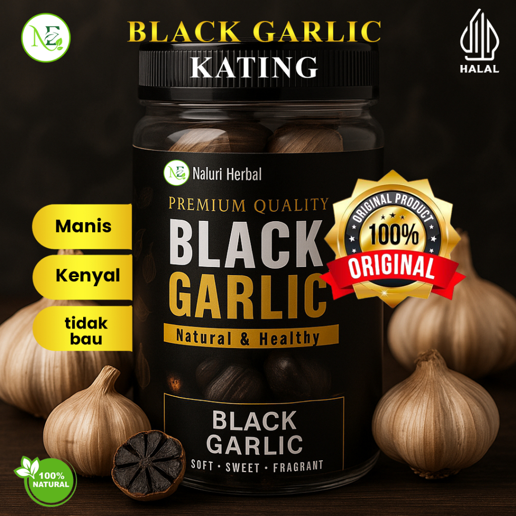 

PROMO Black Garlic Bawang Kating Hitam Premium Bawang Hitam Kating Fermentasi Bawang Black Garlic Herbal Berkualitas untuk Meningkatkan Daya Tahan Tubuh Ukuran 100Gram, 250 Gram, 500 Gram