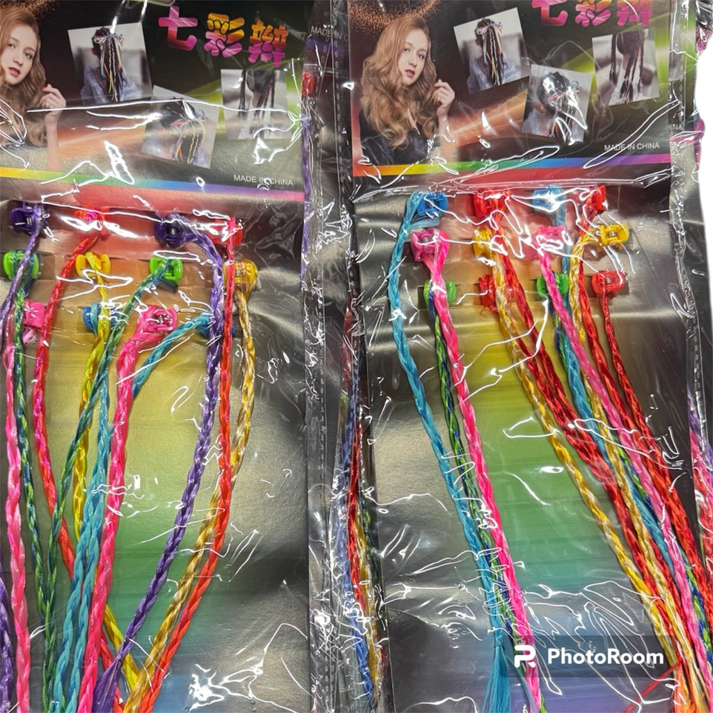 AKSESORIS KEPANG RAMBUT PALSU ANAK WARNA WARNI ISI 12