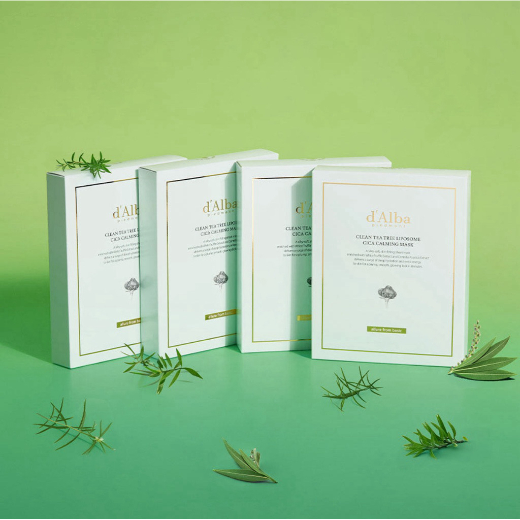[READY] Masker d’Alba dalba sheet mask vegan clean tea tree liposome cica calming mask jual pre orde