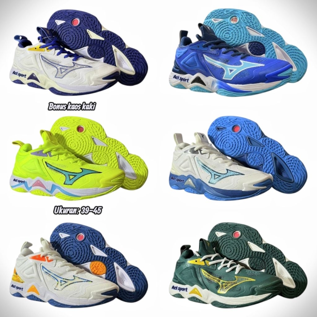 Sepatu Voli Pria Mizuno Wlz 6 Super Premium Wave Lightning Z6 Mid Olahraga Volly Ball Sport Voly Vol
