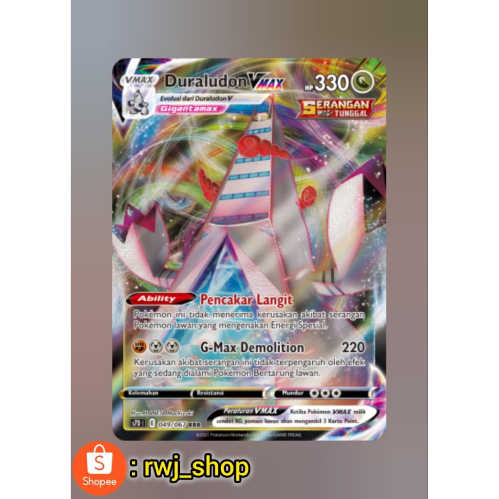 Pokemon TCG Indonesia - Duraludon VMAX RRR s7D 049/067