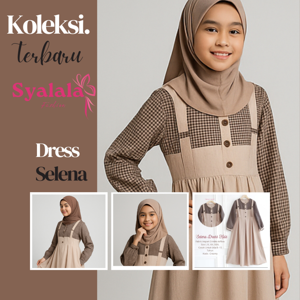 BAJU GAMIS ANAK TERBARU USIA 7 SAMPAI 15 TAHUN DRESS ANAK KEKINIAN GAMIS MUSLIM ANAK PEREMPUAN CRING