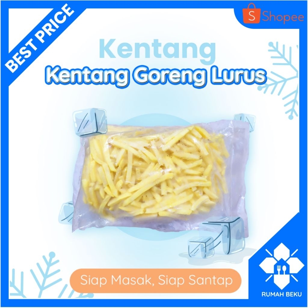 

Kentang Goreng Siap Goreng - Renyah & Gurih - 500gr | Rumah Beku