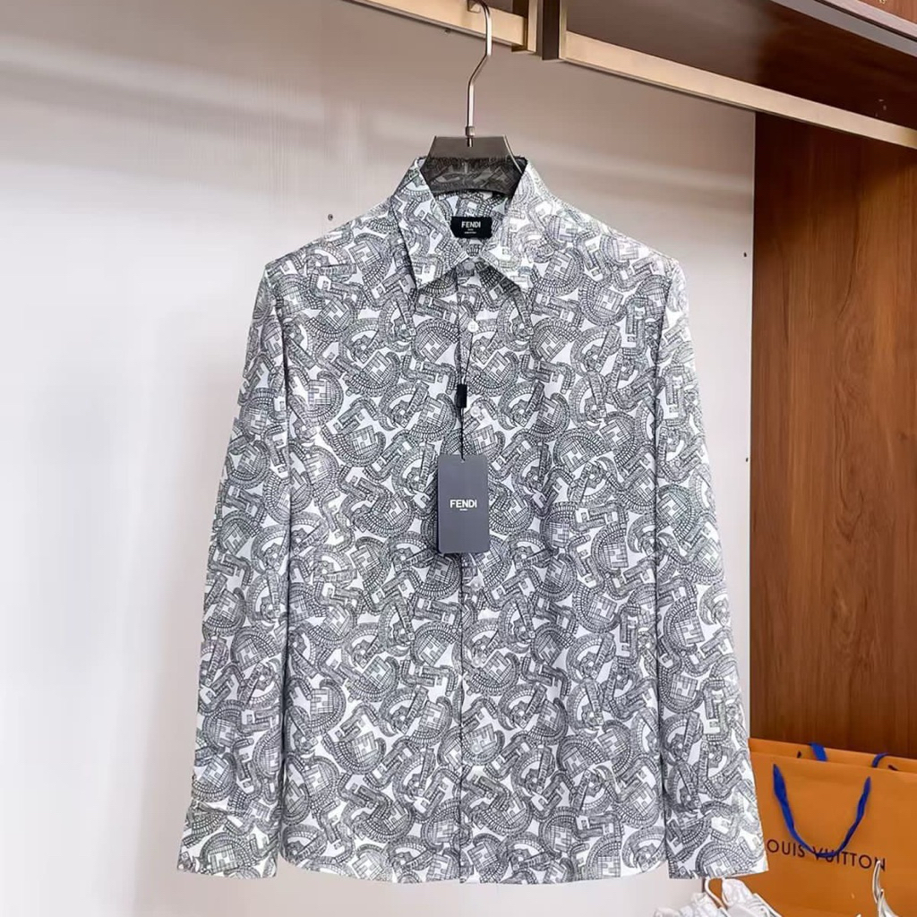 kemeja full motif lengan panjang import / kemeja pria dewasa casual branded