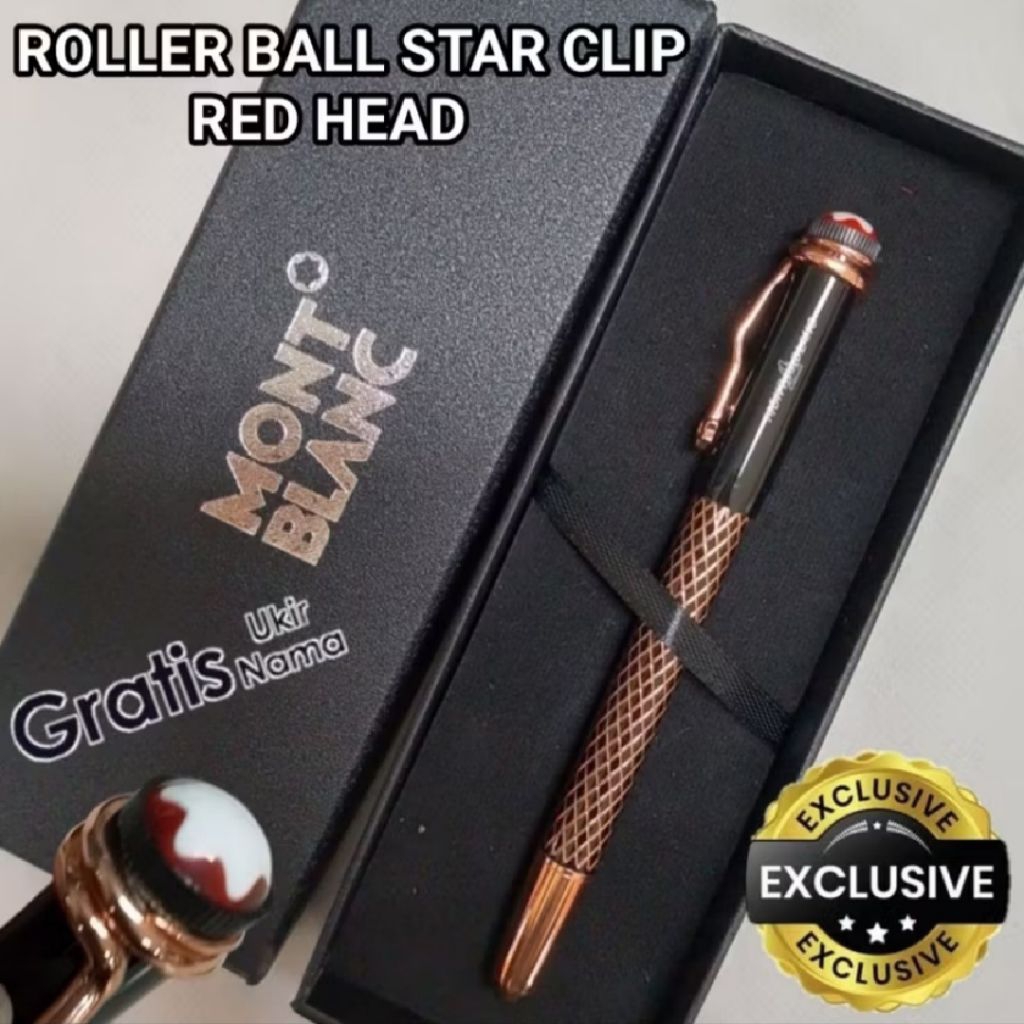 

Pulpen Mewah Branded Monbl@nc Roller Ball Sign Pen Gold Clip Gratis Grafir Nama Dan Box Exlusive