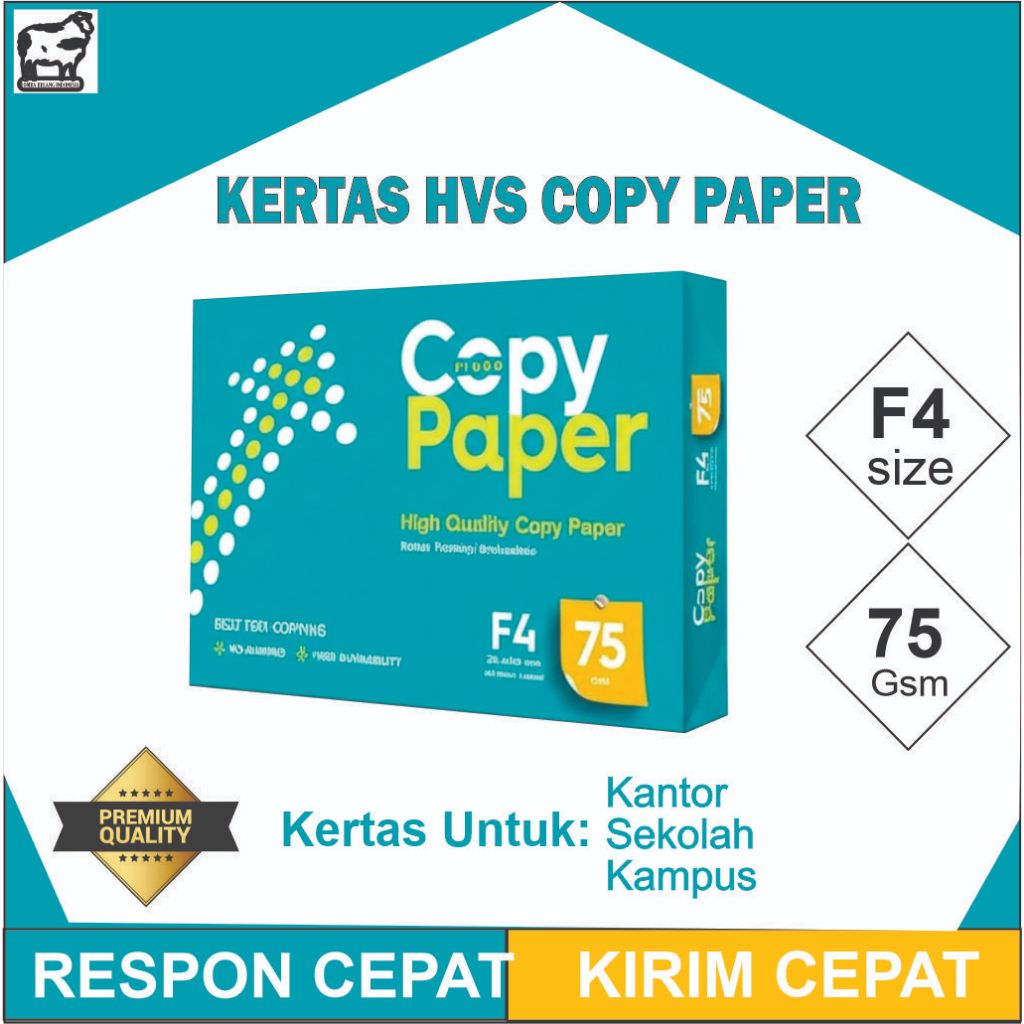 

Kertas HVS Copy Paper F4 75 Gram 1 Rim (Kertas Print/Fotocopy Untuk Sekolah, Kantor, Kampus)