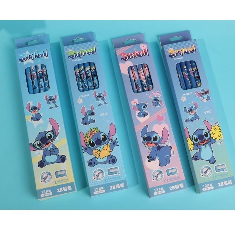 

Pensil 2B EDISI STITCH 1BOX ISI 12PCS Alat Tulis Sekolah Anak Belajar Tulis MODEL KARAKTER