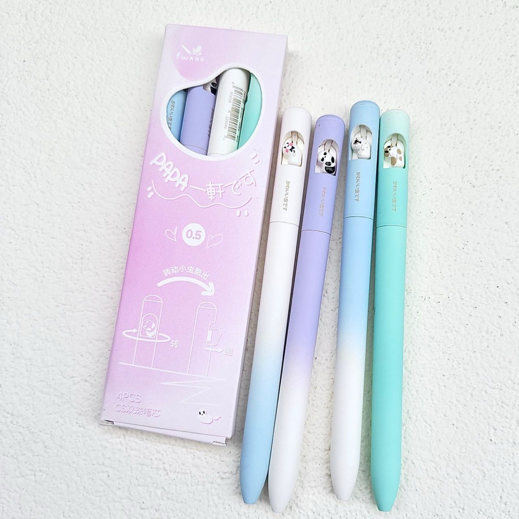 

Pulpen Mekanik Pena Twist Pastel Bolpen Unik 0.5mm isi 4pcs