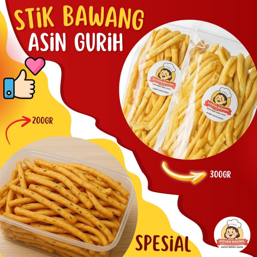

Stik Bawang Asin Gurih 100-200gram
